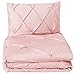 Amazon Brand – Pinzon Pinch-Pleat Duvet Cover Set, Twin, Blush Pink