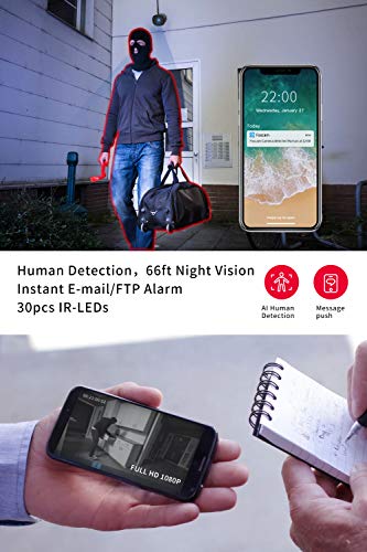 2 Security+Surveillance+Waterproof+Supports+Detection