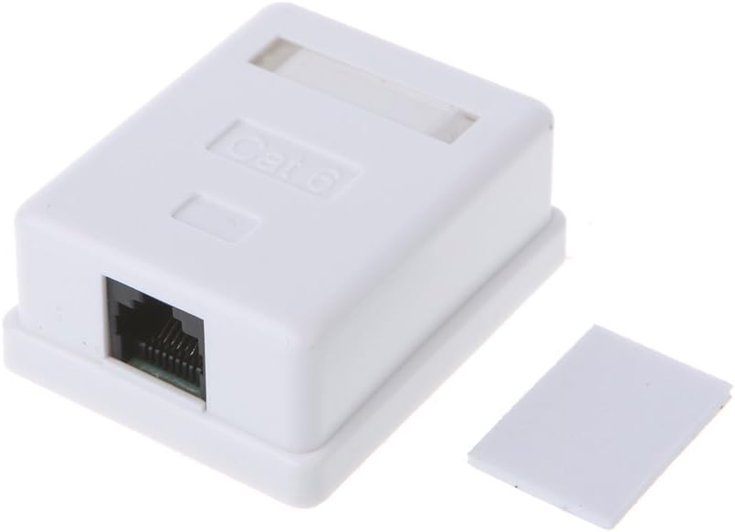 Milue Cat6 RJ45 8P8C UTP Unshielded Single Port Desktop Mount Box