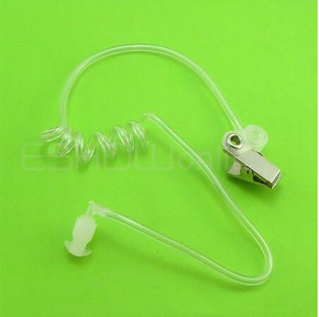 Hensych Covert Acoustic Tube Bodyguard FBI Earpiece Headset Mic for 2-pin Midland Alan Radio, Black - Image 4