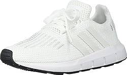 adidas Kids Swift Running Shoe, White/Crystal