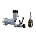 Dragonhawk Raven Rotary Tattoo Machine One Touch Hit Adjuster Machine with Mast Cartridge Tattoo Grip Q555Y (Gray+Cartridge Grip)
