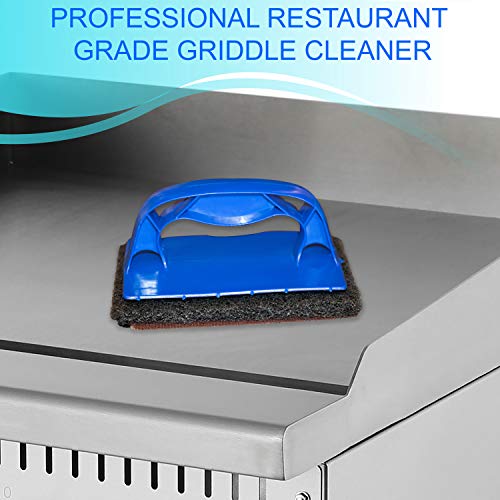 6 Commercial Grade Griddle Cleaner Pads, Clean Grease from Metal Grills