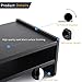 TAVR Computer Monitor Stand Riser Desk Top Storage Organizer for TV Laptop Printer Stand 16.7 x 9.4 inch 2 Tiers Shelves Black CM1002