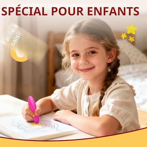YPLUS Peanut Pencils for Toddlers, 12 Colouring Pencils for Children, Non-Toxic, Easy to Hold, Washable and Safe for Toddlers, Art Supplies to Colour
