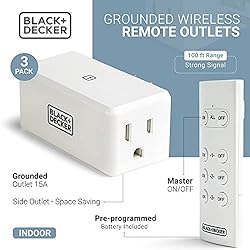 BLACK+DECKER Wireless Remote-Control Outlet, Pack