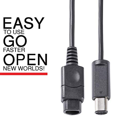 Black Controller and Adapter and for Gamecube compatible for Nintendo Switch - Ideal Bundle for Smash Bros Compatible also for PC Wii and Wii U