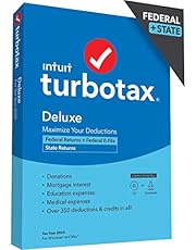 TurboTax Deluxe 2020 Desktop Tax Software, Federal and State Returns + Federal E-file [Amazon Exclusive] [PC/Mac Disc]