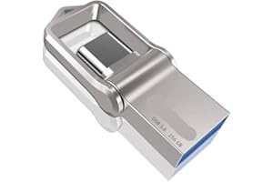 2TB Speed Type C Flash Drive 2 in 1 Memory Stick 128GB Metal USB Drive 1TB Portable SSD Compatible with Phone PC (OTG-MINI-1T