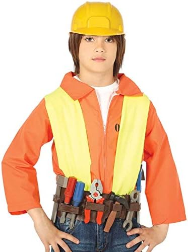 Tool Belt with Helmet Child Boys Builder Set Role Play Fancy Dress Party Outfit