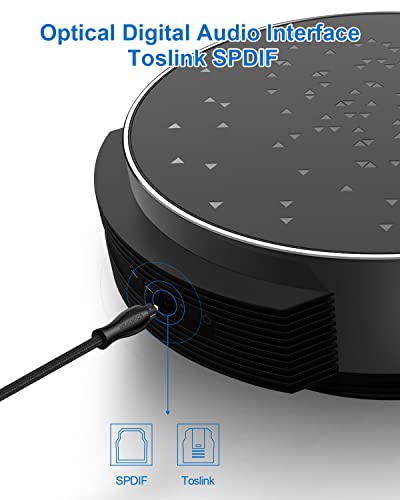 SOUNDFAM Digital Optical Audio Cable -[Cotton Braided, Durable & Flexible, Zero RFI & EMI Interference] Fiber Optic Audio Toslink Cord for HDTV, Home Theater, Sound Bars & More (ABS 3.3 Feet)