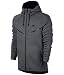 NIKE Mens Sportswear Tech Fleece Windrunner Hooded Sweatshirt Carbon Heather/Black 805144-091 Size Medium