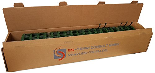UvV Mobiler Absperrzaun Kunststoff Fangzaun grün 50 m x 1 m hoch + 10 grüne Absperrleinenhalter, Absperrnetz, Maschenzaun, Bauzaun Rolle Kunststoff Extra Reissfest, 150 gr (7,50 kg) (Grün-Grün) – Bild 6