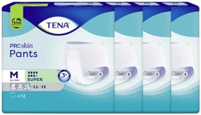 TENA Pants Super Med 12’S Pack of 4 - Disposable Protective Underwear