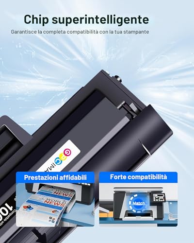 GPC Image 106A with Chip Compatible for HP 106A W1106A Toner for HP Laserjet MFP 137fnw 135a 107w 107a 137fwg 135wg 135r 135w 107r (Black, 1-Pack)
