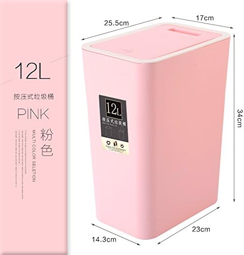 Dustbins Xiuxiutian Press the garbage in the continental rectangular kitchen living room trash environmental information home toilet paper basket ,H,12L