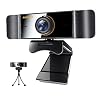 Webcam with Microphone,Full HD USB Webcam 30fps Plug and Play with Privacy Cover and Tripod 110 Degree Wide Angle…