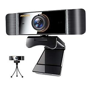 Webcam with Microphone,Full HD USB Webcam 30fps Plug and Play with Privacy Cover and Tripod 110 Degree Wide Angle…