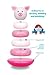 Magnetic Stacking Toy Pig - 6 pc Magnet Wooden Building Set - Solid Wood Wobble Toy