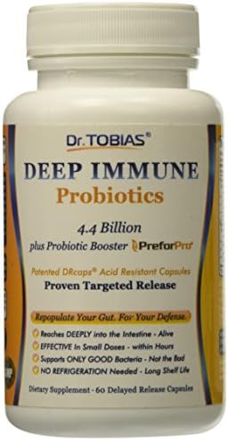 Dr. Tobias Deep Immune System Support with Patented Prebiotic to Boost The Probiotics, 60 Count