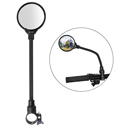 WESTGIRL Bike Mirror, 360Â°Rotatable Adjustable Wide Angle Cycling Rear View Mirror, Shockproof Convex HD Safe Mirror Universal for Mountain Road Bike, 1 PCS