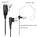 Arama Covert Air Acoustic Tube MIC PTT Headset Earpiece For Motorola CP200 Devices GP88 300 CT150 P040 PRO1150 SP10 XTN500 Radios(Pair).