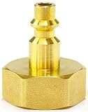Winterize Sprinkler Systems And Outdoor Faucets: Air Compressor Quick-Connect Plug To Female Garden Faucet Blow Out Adapter Fitting (Solid Lead-Free Brass)