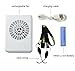 GONGTIAN USB Mini Fan, Portable 4 Inch USB Fan Hands-Free Hanging Fan Powered by Rechargeable Battery with 3-Level Speed for Outdoor Like Running Camping Hiking (White)