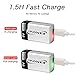 Delipow 9V Lithium ion USB Rechargeable Battery, High Capacity 650mAh USB Rechargeable 9V Battery, 1.5 H Fast Charge, 800 Cycle with Micro USB Cable, 2-Pack