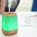 Homasy 200ml Aroma Essential Oil Diffuser, Wood Grain, Night Light with 7 Color LED Changing for Yoga Spa Home Office Room
