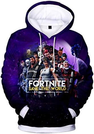 Fortnite 3D Hoodie Novelty Youth Game Unisex Sweatshirt Pullover Pocket