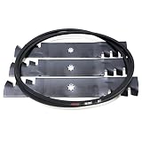 Belt & Mulching Blade Maintenance Kit for 48" Deck Mowers Fits D140, D150, D160, L120, L130, L145, L155, LA130, LA140, X140 Replaces GX20571, GX21833, AM141035, GX21784, GX21786, GY20852