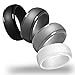 LUNIQI Silicone Wedding Rings for Men, Step Edge Smooth Surface Design Rubber Bands, Medical Grade Safe and Durable Alternatives, Metallic, Black, White and Camo Colors