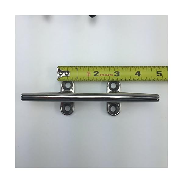 2-BRAND-NEW-316-STAINLESS-STEEL-4-HOLE-HERRESHOFF-6-MARINE-BOAT-DOCK-DECK-LINE-CLEATCLEATS
