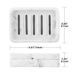 MoKo Soap Dish, Dual-Layer Resin Bar Soap Tray