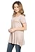 Frumos Womens Tunic Top for Leggings Round Neck T Shirts IT-Mocha 3X-Large