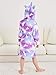 Soft Unicorn Hooded Bathrobe Sleepwear - Unicorn Gifts for Girls (4-5 Years, Unicorns Purple)