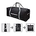 Foldable Travel Duffel Bag Lightweight Luggage for Travel Camping (Black, 55L)