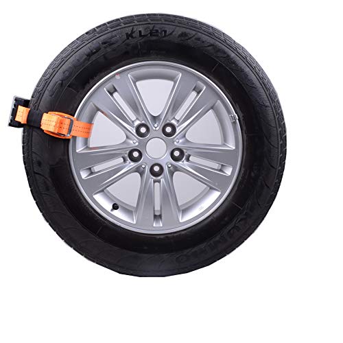 Anti-Skid Tire Blocks, Snow Tire Chains, 4 PCS Reusable Auto Snow Mud Emergency Tire Straps Traction- Set of 4PCS - Thumbnail 2