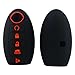 Coolbestda Black Rubber 5 Buttons Silicone Key Fob Skin Jacket Cover Case Keyless Entry Remote Protector Holder for 2017 2018 2019 2020 2021 Nissan Rogue Maxima Altima Sedan Pathfinder KR5S180144014
