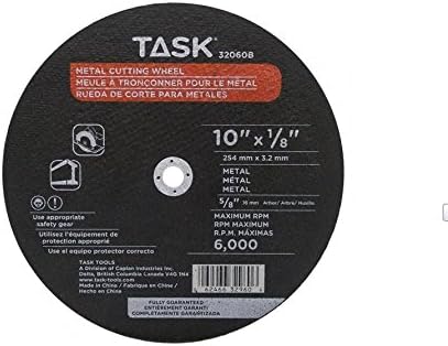 Task Tools 32060B 10Inch By 18Inch Metal Cutting Wheel 58Inch Arbor