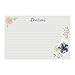 Recipe Cards (Set of 50) Floral Design - Size 4x6 Blank Cards, Double Sided, Great for Bridal Shower, Baby Shower, and Housewarming