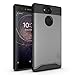 TUDIA Sony Xperia XA2 Case, Slim-Fit Heavy Duty [Merge] Extreme Protection/Rugged but Slim Dual Layer Case for Sony Xperia XA2 (Metallic Slate)