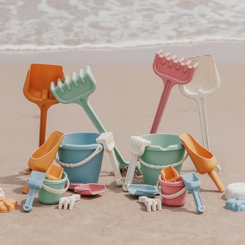 Conjunto de Pá e Cubo de Bebé, Multicolorido, Ancinhos e Pás, Brincar na Neve, Brincar na Areia, Brincar na Praia | Junior Warm