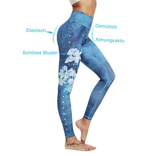 HAPYWER-Yoga-Leggings-Damen-High-Waist-Gym-Sport-Leggings-Tummy-Control-Yoga-Hosen-Running-Workout-Kompressionsstrumpfhose-Stretch-Trainingshose-mit-Aufdruck