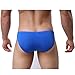 Men Sexy Translucent Ice Silk Triangular JJ Sets Underwear Blue