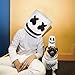 Music Mystery Singer Cosplay Costume Carnaval Decorations Festival and Halloween Party Latex Props White