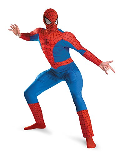 UHC Men's Spiderman Deluxe Marvel Superhero Muscle Fancy Costume