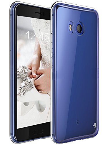 HTC U11 Case, HTC Ocean Case, LK Ultra [Slim Thin] Scratch Resistant TPU Rubber Soft Skin Silicone Protective Case Cover for HTC U11 / HTC Ocean (Clear)