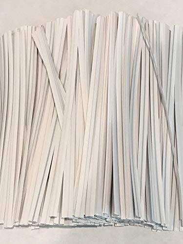 2000 11″ Twist Ties Plastic Coated No Rip Paper Ties Cello General Use (White)